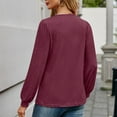 thumbnail image 5 of Women's New V Neck Solid Color T Shirt Top For Autumn/Winter 2024 Space Shirt Womens Shirts Large Women Tops Summer Large T Shirts for Women All Womens Shirt of Women Ladies Football Shirts Long, 5 of 8