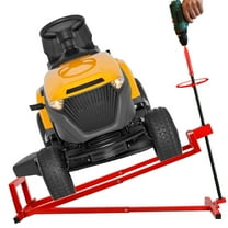 Lawn Mower Lift Jack, Lifting Platform 882 Lbs Weight Capacity Telescopic Maintenance Jack with Manual Handle and Power Tool Handle, Ride on Lawn Mower for Garden Tractors & Lawn Mowers, Red