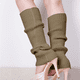 thumbnail image 5 of Calcetines para piernas de invierno cálido para mantener la manga de la pierna, color caramelo, calentador de pantorrillas de punto para adultos, caqui 1 par Methold AP000048-06, 5 of 7