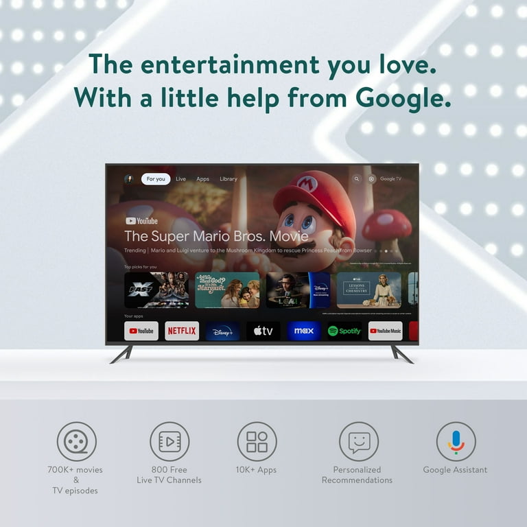 onn. Google TV 4K Pro Streaming Device (New, 2024), 4K UHD