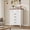 Brown and White, variant on Versatile 5 Drawer Dresser, 41.3'' Tall Freestanding Wooden Chest, Vertical Organizer Cabinet, Adjustable Feet, For Bedroom, Living Room, Hallway, Multiple Colors Available