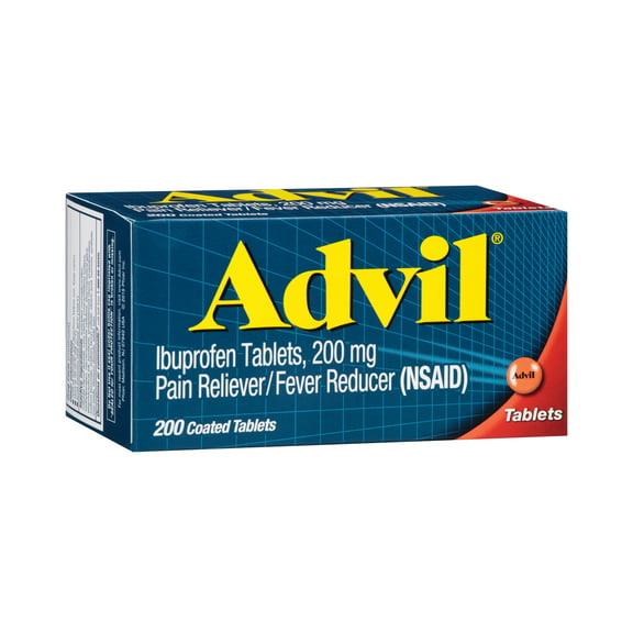 Advil Pain Relievers and Fever Reducer Coated Tablets, 200 Mg Ibuprofen, 200 Count