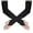 Black, variant on Fingerless Over Elbow Long Satin Opera Gloves - Soft, Stretchy Spandex Cosplay for Adults