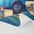 thumbnail image 5 of Erosebridal 3D Camping Camper Quilt King,Cartoon Cute Gnome King Coverlet Set For Kids Girls,3 Pieces, 5 of 7