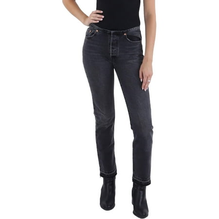 Levi's Womens 501 Ankle High Rise Straight Leg Jeans