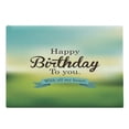 thumbnail image 1 of Birthday Cutting Board, Sincere Greeting Message on a Blurred Background Celebration Theme, Decorative Tempered Glass Cutting and Serving Board, Large Size, Turquoise Green Yellow, by Ambesonne, 1 of 1