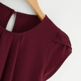 thumbnail image 2 of Vedolay Women Shirt Women's Summer Casual Short Sleeve Tops Cute Pleated Tunic T-Shirt,Red M, 2 of 4