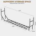 thumbnail image 2 of 8.6FT Firewood Rack Holder Outdoor, Heavy Duty Metal Firewood Storage Stand for Patio, Stable Log Holder Wood Stacker Firewood Organizer for Porch Backyard, 2 of 7