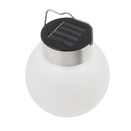 

LED Solar Energy Spherical Flame Lamp Outdoor Decoration Energy Saving Lamp Garden Landscape Lamp(White)