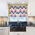 thumbnail image 5 of Yayeee Kitchen Curtains Tier Pair Light Filtering 27"x24" Rod Pocket Short Cafe Window Panel, White Geometric, 5 of 7