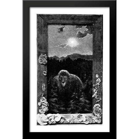 Hustrollet Vaart 26x40 Large Black Wood Framed Print Art by Theodor Severin Kittelsen