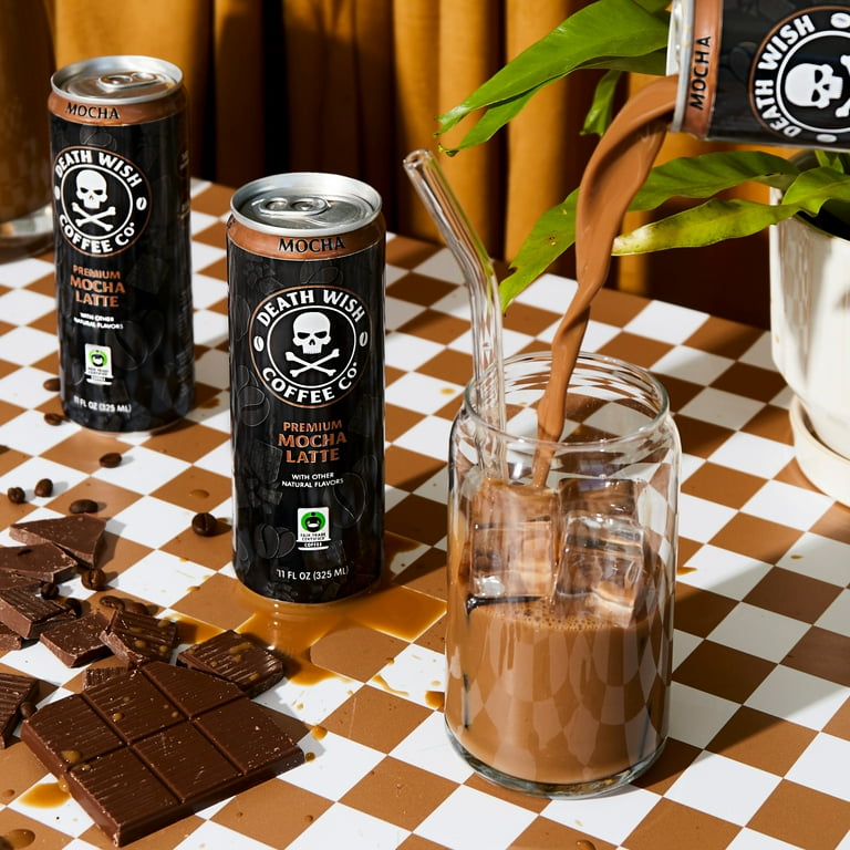 Death Wish Coffee Premium Mocha Latte 11oz Can 12-pack Cold Brew