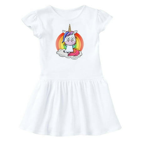 

Inktastic Unicorn Rainbow Gift Toddler Girl Dress