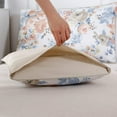 thumbnail image 4 of Patterned Pillow Cases 100% Egyptian Cotton Floral Printed Pillowcases 2 Pack - Khaki, Standard Size 50 x 75cm, 4 of 5