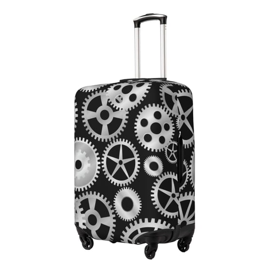 Hirioo Metallic Gears for Elasticity Suitcase Cover (No luggage Included) Durable Luggage Protector Fits 18-32 Inch Luggage-X-Large