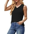 thumbnail image 4 of UVN V Neck Tank Tops for Women Summer Sleeveless Shirts Casual Tank Loose Fit Flowy Tunic Tops, 4 of 10