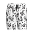 thumbnail image 6 of Daiia Retro Rooster Mens Woven Stretch Pajama Short,Short Pajama Pants-4X-Large, 6 of 7