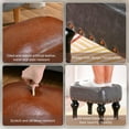 thumbnail image 6 of Leather Ottoman Footrest,Rustic Foot Stools Ottoman Seat,Wood Footstool,Rectangle Footrest Small Ottoman for Bedroom,Living Room,Office,Entrance Hall (Brown), 6 of 14