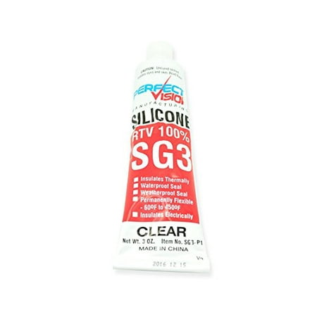 SG3-P1 Perfect Vision Silicone Sealant 3 Oz, Clear Waterproof