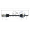 thumbnail image 4 of TrakMotive CV Axle Shaft KA-8012 Premium; OE Replacement, 4 of 5