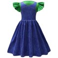 thumbnail image 3 of Princess Peach Dress for Girls Super Bros Costume Luigi Sundress, 3 of 6