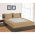 thumbnail image 3 of D.N.G. BEDDINGS 3 Piece Box Spring Cover - 100% Egyptian Cotton, 800 TC, Wrap Around 4 Sides Bed Skirt for Hotel & Home, Fits Box Springs up to 15 Inch - Queen, Stripe Taupe Color, 3 of 9