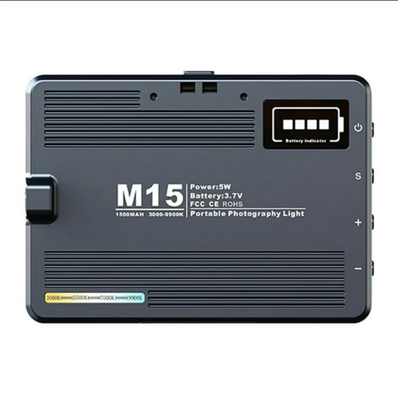 Pocket Light RGB Full Color Mini Photography Light LED Outdoor Live Broadcast Fill Light Soft Light Video Light, M15