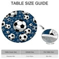 thumbnail image 6 of Blue Soccer Balls Pattern Round Fitted Tablecloth with Elastic Edge,Dining Table Cover Waterproof,Outdoor Round Tablecloth for Camping,Dining,Indoor and Outdoor, 6 of 7