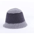 thumbnail image 3 of CoCopeaunts Women Bucket Hat Winter Fashion Two-Color Splicing Girl Knit Hat Warm Trendy Foldable Warm Comfortable Crochet Caps, 3 of 8