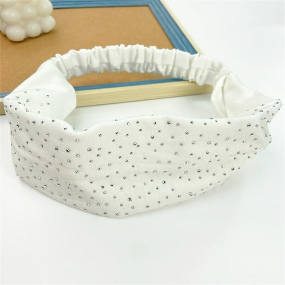 White Headband for Women Wide Headbands for Women Workout Yoga Running Sports Headbands Boho Hair Bands for Women's Hair Non Slip Sweat Head Bands Thick Head Wrap Hair Wrap
