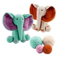 thumbnail image 2 of Crochet Kit for Beginners Adults - DIY Amigurumi Elephant Knitting Starter Kit with Yarn Sets, Crochet Animal Kit Cute Stuffed Animal Craft Birthday Gifts,Multicolor, 2 of 5