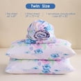 thumbnail image 2 of Floral Printed Sheet Set King Soft Microfiber Botanical Bed Sheets Extra Deep Pocket Pieces, 2 of 8