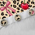 thumbnail image 4 of Manfei Cute Bow Cherry Blackout Curtains,Brown Cheetah Print Window Curtains Pack of 2 (38x45 Each), 4 of 6