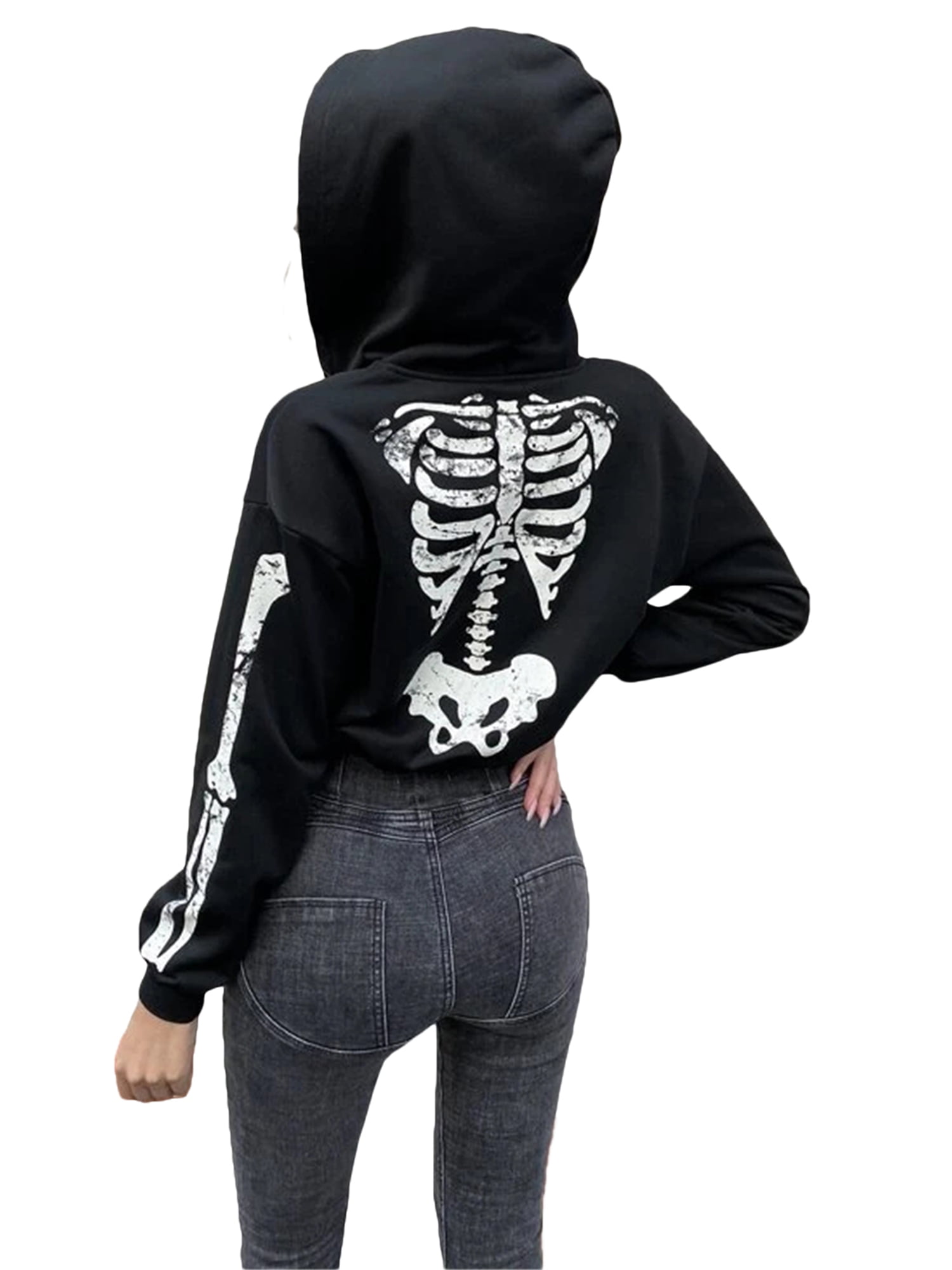 skull zip up jacket