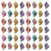 HOWO 48Pcs Butterfly Charms Pendant Enamel Butterflies Pendants Necklace Bracelet Charms Jewellery Crafts