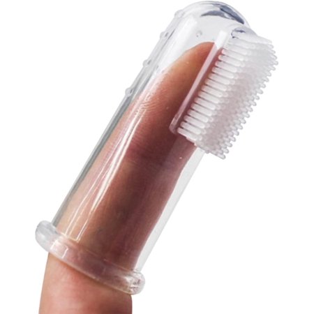 Dog Finger Toothbrush 20Pcs Surround Bristles Easy Teeth Cleaning Dental Hygiene Care Fingertip Doggie Tooth Mouth Brush for Puppies, Cats and Small Pets
