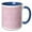 Blue/White, variant on 3drose, Purple Blue Pink Gradient Arrows on Pink Pattern, 11oz Two-tone Blue Mug