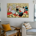 thumbnail image 6 of Mike Mozart Modern Art Picture Alec Monopoly Laying In Coins Canvas Art Poster And Wall Art Picture Print Modern Family Bedroom Decor Posters,Unframe-style,24x36inch(60x90cm), 6 of 8