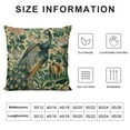 thumbnail image 5 of ONETECH Green Forest Animals Peacocks Fox Hare Decorative Throw Pillow Cover Soft Throw Pillow Case Home, 5 of 5