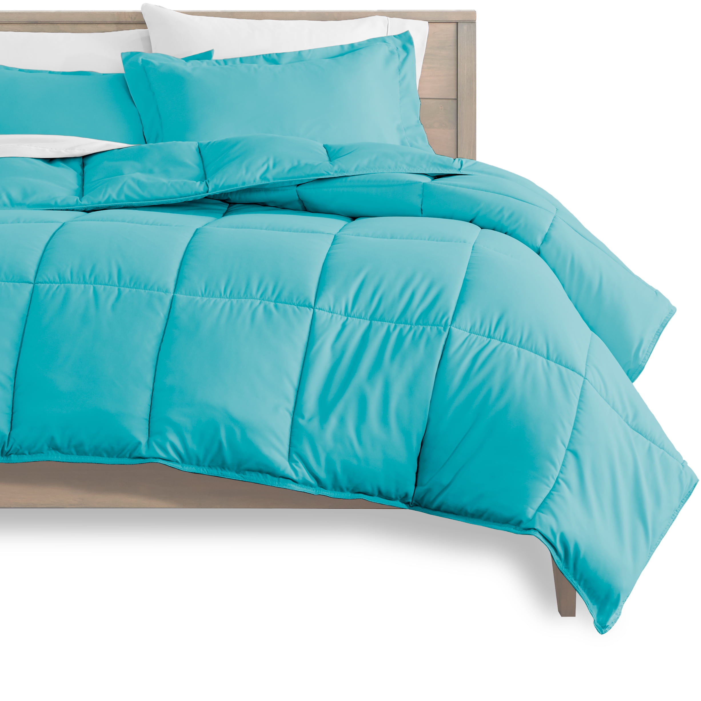 Bare Home 5Piece BedInABag Twin Set Aqua, Sheet Set