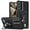 Black, variant on Design for Galaxy S24 FE Phone Case with Camera Lens Card Holder Stand Kickstand Heavy Duty Slim Shockproof Hybrid Rugged Drop Protective Cover for Samsung S24FE Women Men Blue