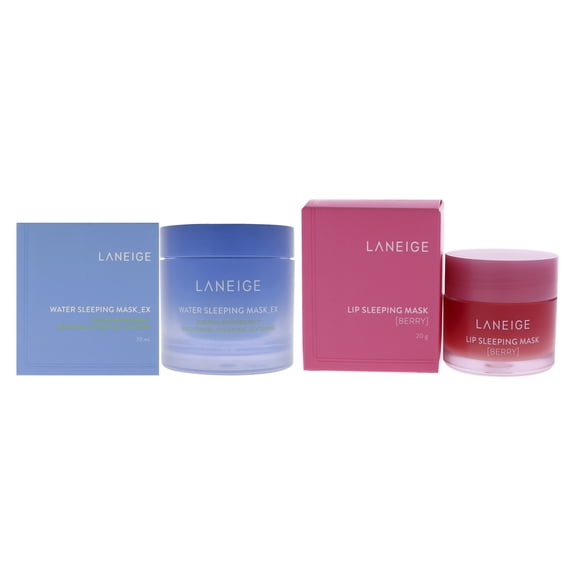 Laneige Water Sleeping Mask and Lip Sleeping Mask - Berry 2 Pc Kit - 2.3oz Mask, 0.7oz Lip Mask