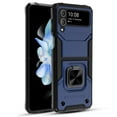 thumbnail image 3 of Elegant Choise Phone Case for Samsung Galaxy Z Flip 4 5G Shockproof Heavy Duty Protective Cover with Ring Stand, Blue, 3 of 13