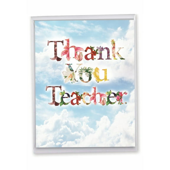 1 Jumbo Thank You Graduation Greeting Card (8.5 x 11 Inch) - Thanks a Bunch Teacher Thank You J2359ATTG
