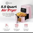 thumbnail image 3 of Kitchen Elite Friteuse à Air Chaud Numérique de 5,5 Pintes, Cuiseur de Comptoir avec Écran DEL, Rose, 3 of 8