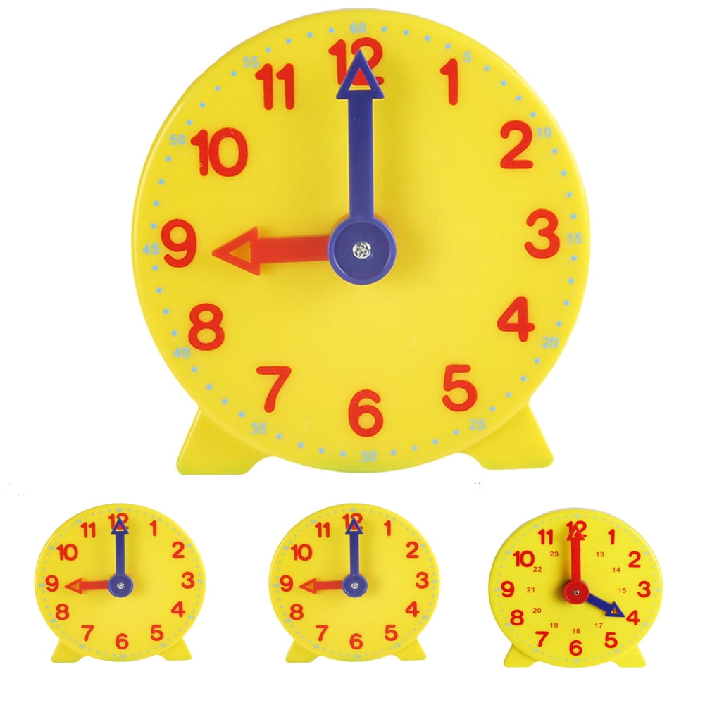 Cheers.US 10cm Clock Early Learning Education Baby Kids Toys Montessori Teaching Aids Math Toys