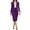 06-Purple683, variant on XIAONU Womens Solid Outfit Set Blazer Jacket And Pencil Skirt Two Piece Business Work Suit