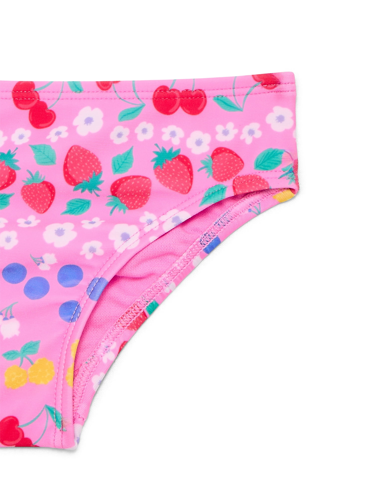 Wonder Nation Baby and Toddler Girl Ruffle Bikini Swimsuit, 2-Piece, Sizes 12M-5T