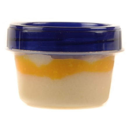 [12 PACK] 4oz Baby Food Twist Top Storage Containers - Airtight Plastic Food Storage Canisters with Twist & Seal Lids, Leak-Proof - Reusable, Stackable, BPA-Free Snack Containers