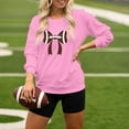 thumbnail image 1 of Chandail en Molleton Sans Capuche pour Femmes - Imprimé Football, Col Rond Surdimensionné pour Tenue Décontractée et de Jour de Match, 1 of 3